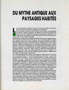 Du mythe antique...